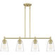 Westin 4 Light 34 inch Brushed Gold Island Light Ceiling Light